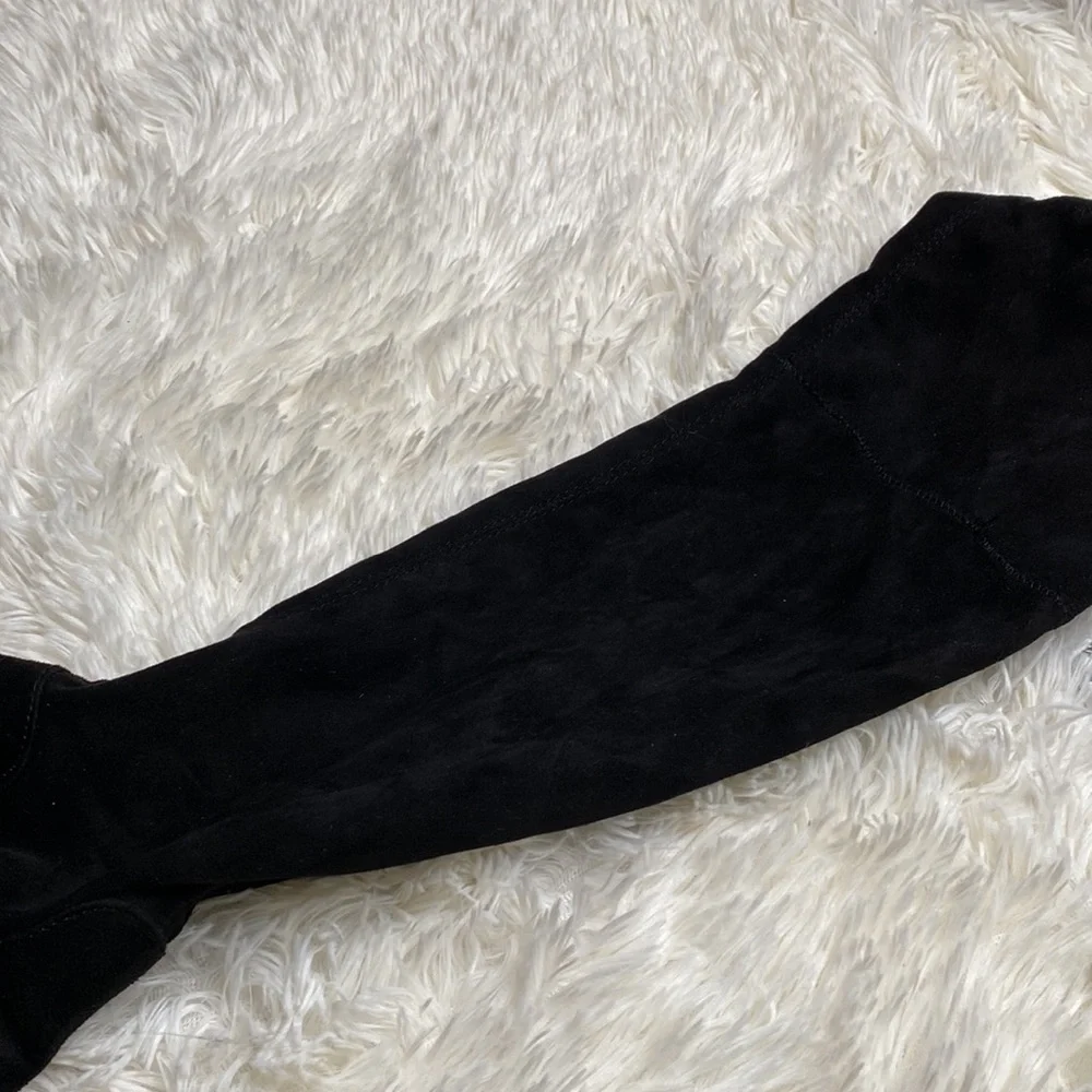 Rampage Black Faux Suede Over The Knee Boots Size 6.5 Excellent Condition